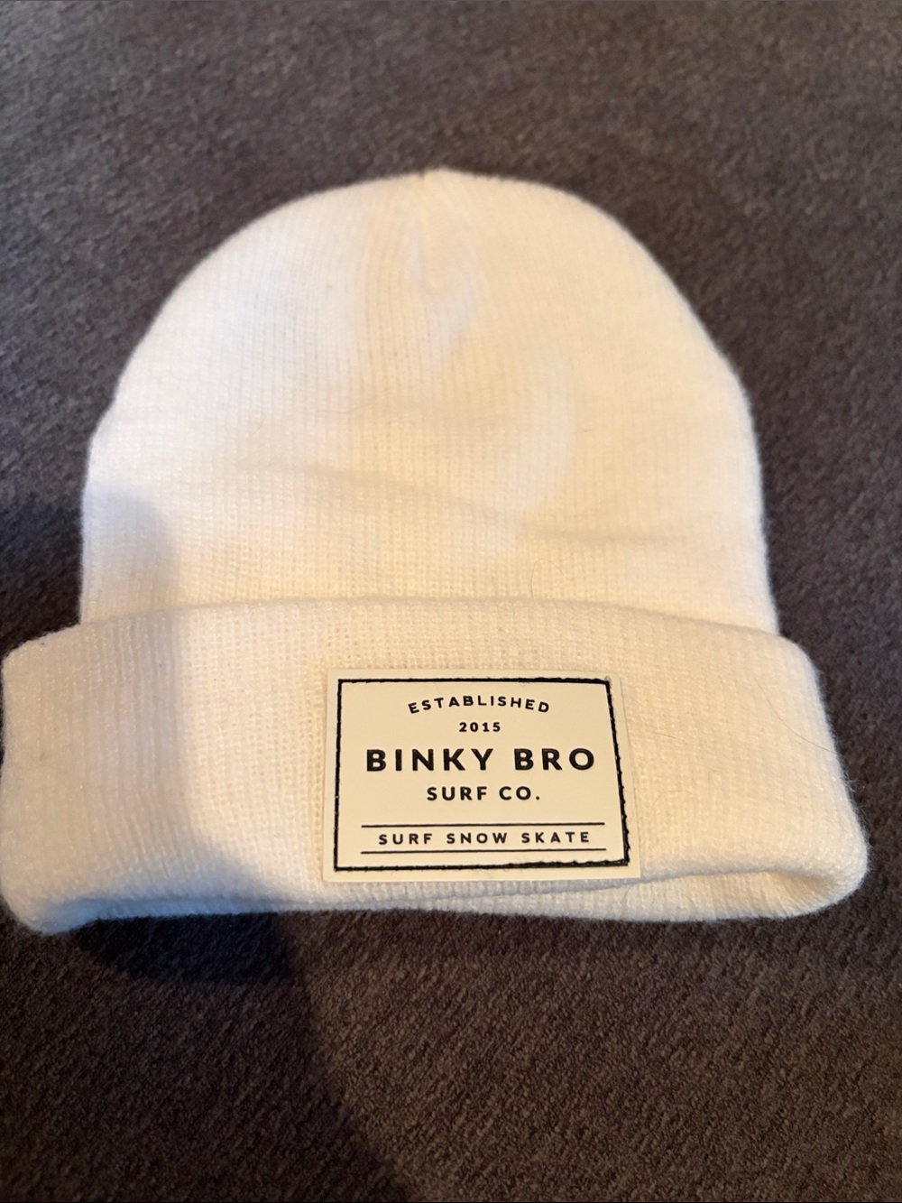 White Knit Beanie